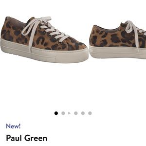 Paul Green Bixny Sneaker. Leopard white combo. Size 7.5 US